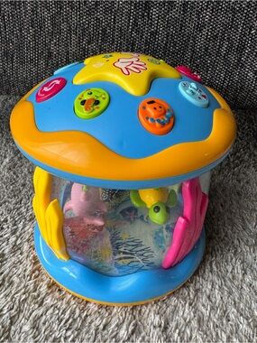 Baby Musical Ocean Drum Toy Rotating Lights Sounds